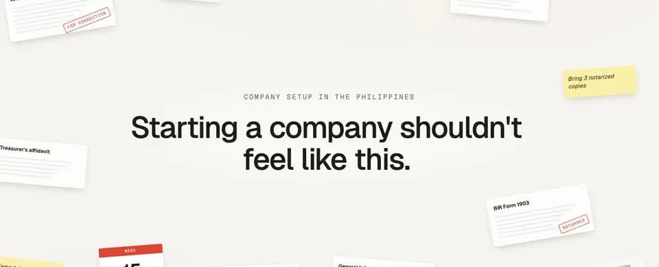 Korp homepage hero — Start and run your business in the Philippines